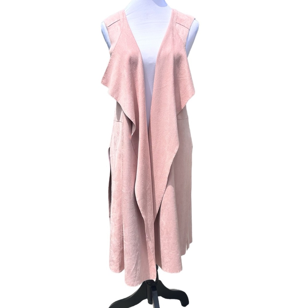 Dolce Cabo Blush Pink Sleeveless Jacket/Duster - Picture 2 of 9